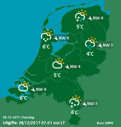 kaart verwachtingen Vandaag dag